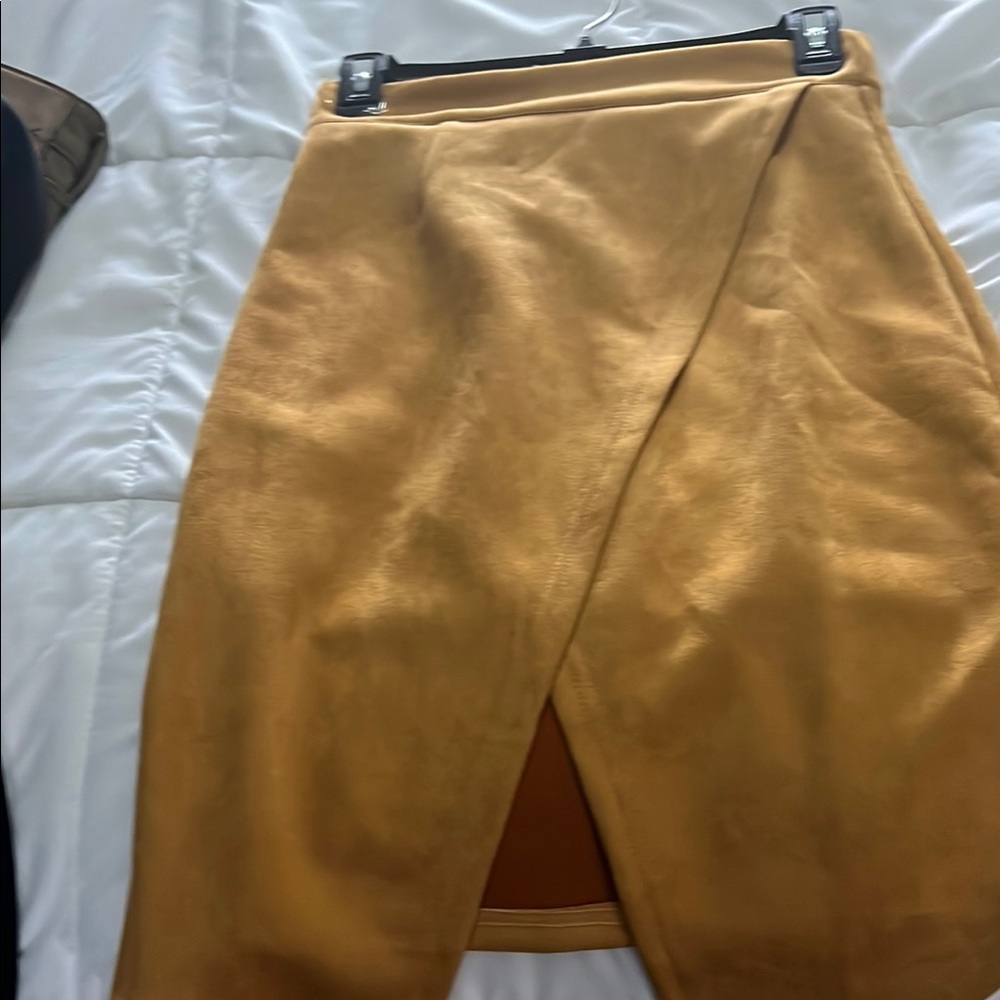 Elegant Tan Wrap Skirt